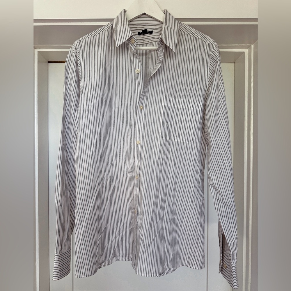 Vintage Sisley Men's Striped Button Down sz L